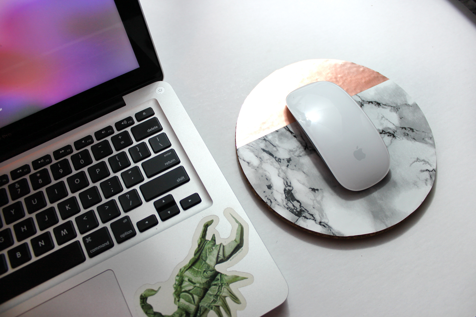 diy marble copper mouse