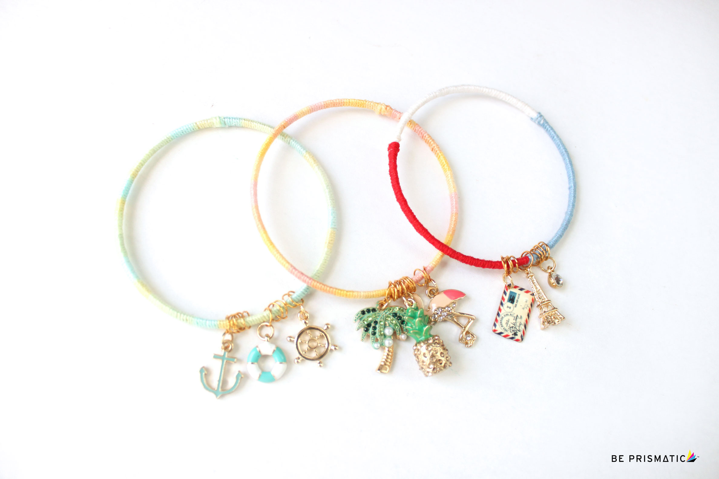 DIY | COLORFUL CHARM BRACELETS